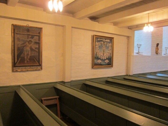 Pasjonsviser i Haug kirke. Foto: NIKU Pasjonsviser i Haug kirke. Foto: NIKU