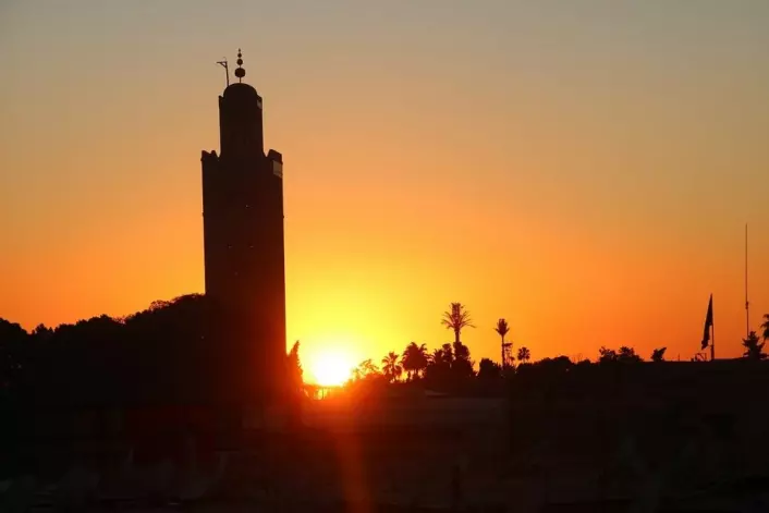 Marrakech i solnedgang. Sommeren 2017 dro jeg tilbake til Marokko for første gang på 40 år. (Foto: Werner100359/Wikimedia, CC BY-SA 4.0)