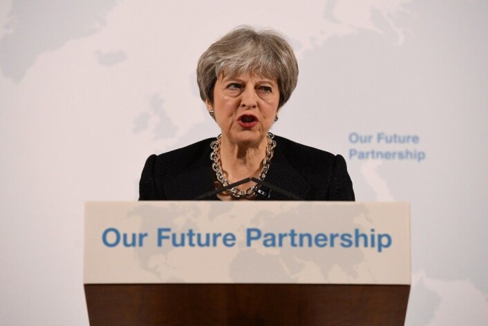 Statsminister Theresa May holdt en stor Brexit-tale 2. mars. Mange eksperter mener det er den mest realistiske så langt. <em>(Foto:<strong> </strong>REUTERS/Leon Neal/Pool / NTB scanpix)</em> Statsminister Theresa May holdt en stor Brexit-tale 2. mars. Mange eksperter mener det er den mest realistiske så langt. <em>(Foto:<strong> </strong>REUTERS/Leon Neal/Pool / NTB scanpix)</em>