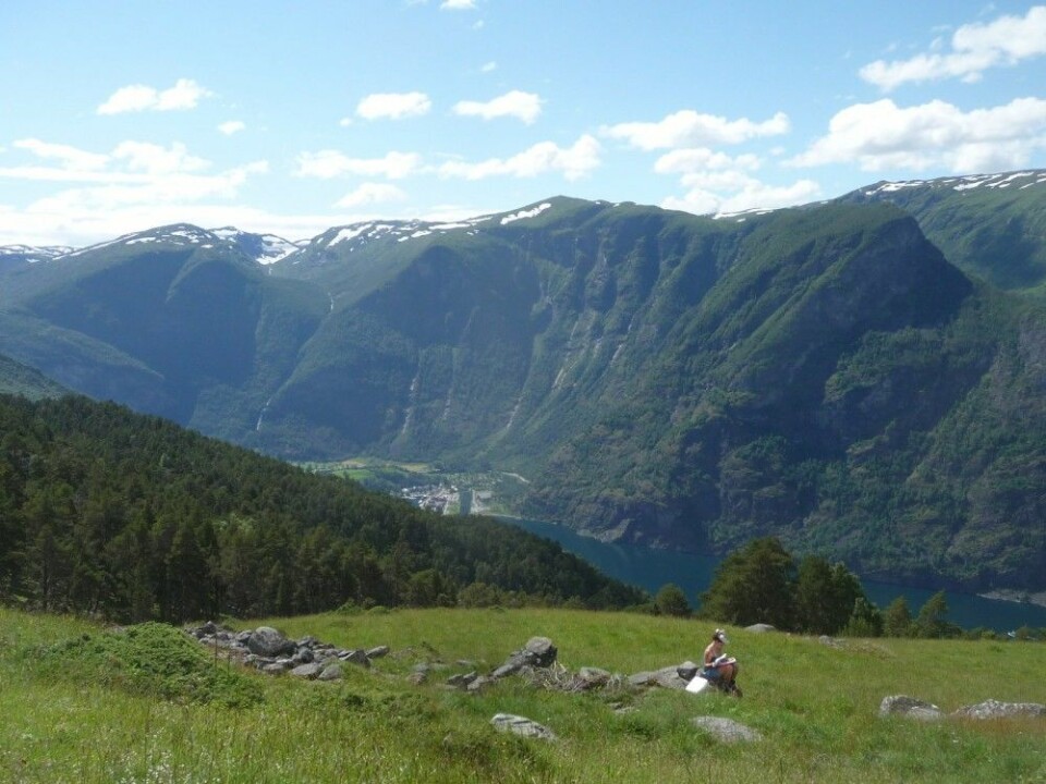 Det vestlandske fjordlandskapet, med dramatiske endringer i klima fra fjell til fjord, er et ypperlig klimalaboratorium. (Foto: Siri Lie Olsen)