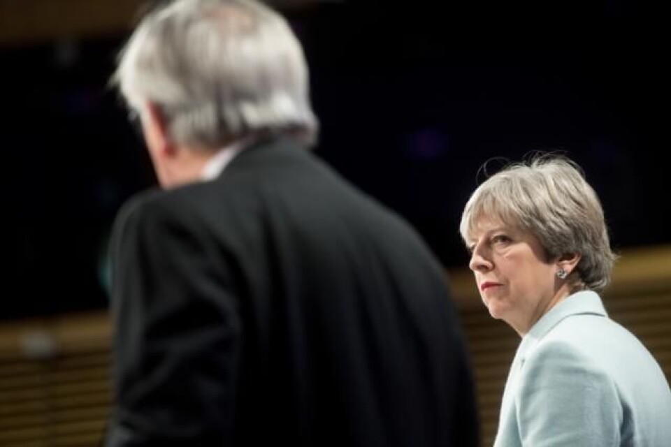 Statsminister Theresa May har vært i svært tøffe Brexit-forhandlinger med EU, her ved Europakommisjonens president Jean-Claude Juncker. Foto: Europakommisjonen, 2017