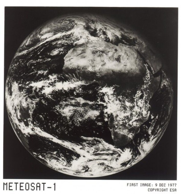 Det første bildet fra Meteosat-1. ESA Det første bildet fra Meteosat-1. ESA