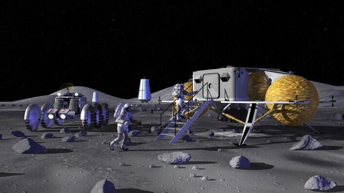 Amerikansk-russisk samarbeide om simulering av en reise til Månen ble innledet i Moskva 7. november 2017. Denne illustrasjonen er laget av NASA. Amerikansk-russisk samarbeide om simulering av en reise til Månen ble innledet i Moskva 7. november 2017. Denne illustrasjonen er laget av NASA.