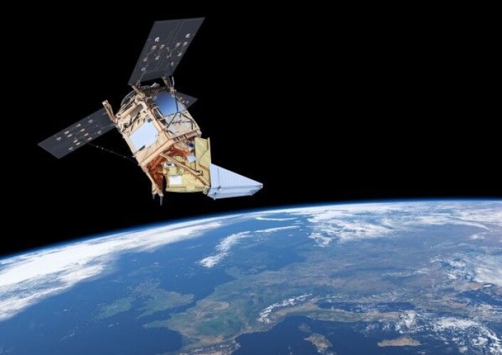 Sentinel-5P skal måle luftkvaliteteten over hele verden og blir skutt opp i slutten av september 2017. ESA/ATG medialab Sentinel-5P skal måle luftkvaliteteten over hele verden og blir skutt opp i slutten av september 2017. ESA/ATG medialab