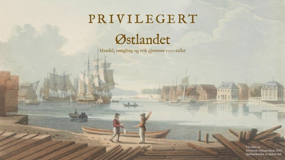 Østlandsdelen av spillet Privilegert Deisgn: T. Hansen
