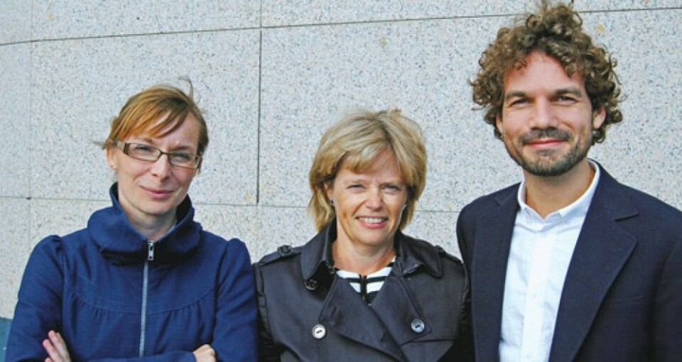Fra venstre: Charlotte Knatten, Kristin Bjørnland og Thomas Fyhn. (Foto: Trine Sæther Hagen)