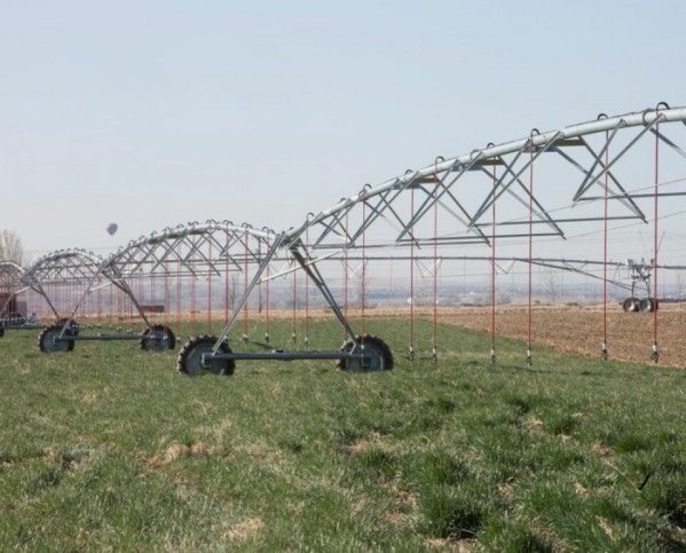 Vanningssystem som går i sirkel i Colorado i USA. Divirod