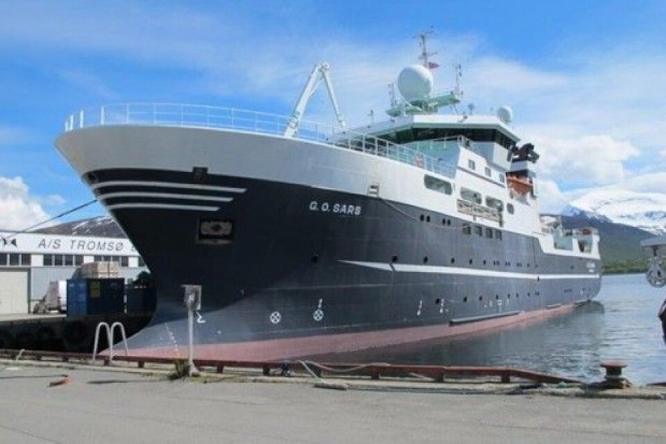 “G.O. Sars” ved kai i Tromsø. (Foto: MAREANO)