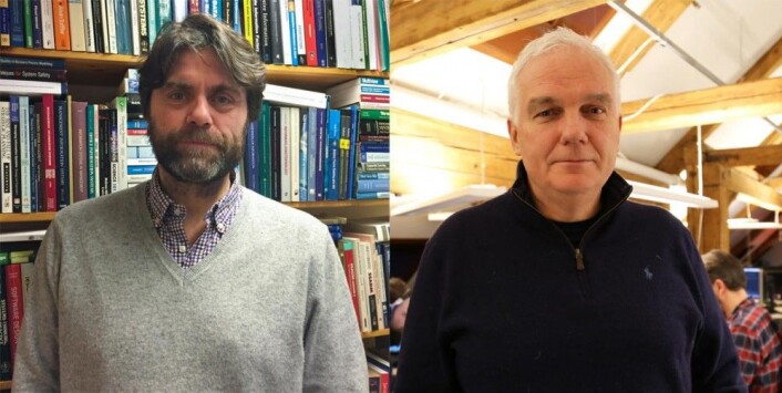 Prosjektleder for News Angler og professor ved UiB Andreas L. Opdahl og administrerende direktør i Wolftech Arne Berven mener at samarbeidet er en vinn-vinn-situasjon, og fremhever at de nå får økt sin kompetanse innen semantisk analyse. (Foto: Ingrid Aarseth Johannessen, UiB) Prosjektleder for News Angler og professor ved UiB Andreas L. Opdahl og administrerende direktør i Wolftech Arne Berven mener at samarbeidet er en vinn-vinn-situasjon, og fremhever at de nå får økt sin kompetanse innen semantisk analyse. (Foto: Ingrid Aarseth Johannessen, UiB)