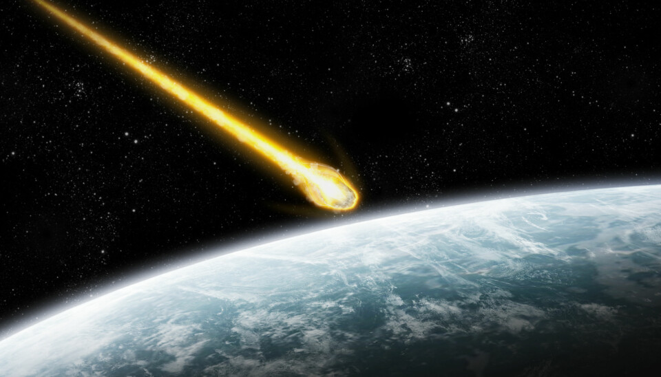 Mange forskere mener en asteroide traff jorden og drepte dinosaurene. Men hva som senere skjedde med klimaet, har vært omgitt av mystikk. En ny studie gir nå et sjeldent innblikk i perioden etter nedslaget.  (Illustrasjon: Colourbox)