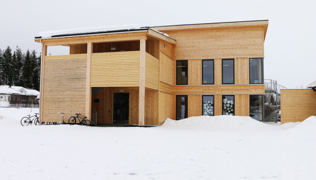 Det nye skolebygget på Hanstad barne- og ungdomsskole stod ferdig i vinter. (Foto: Hanne Kure Bjugstad, Elverum Kommune) Det nye skolebygget på Hanstad barne- og ungdomsskole stod ferdig i vinter. (Foto: Hanne Kure Bjugstad, Elverum Kommune)