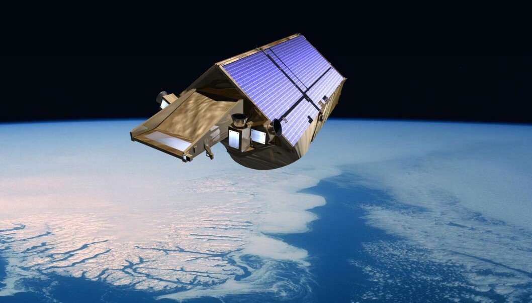 Forskningssatelliten CryoSat måler verdens ismasser. Takket være en ny metode kan satellitten vise hvor mye is breene i Sør-Amerika har mistet. (Illustrasjon: ESA) Forskningssatelliten CryoSat måler verdens ismasser. Takket være en ny metode kan satellitten vise hvor mye is breene i Sør-Amerika har mistet. (Illustrasjon: ESA)