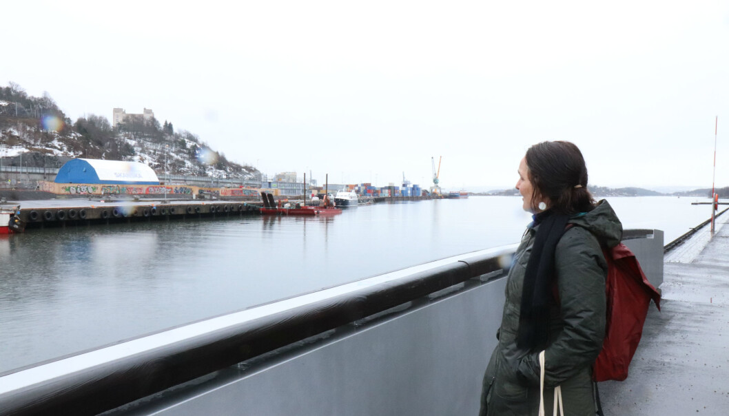 – Foreløpig er mange av havnepromenadens landskapsrom fattige både på opplevelser og biologisk mangfold, sier forsker. (Foto: Morten Ellingsen) – Foreløpig er mange av havnepromenadens landskapsrom fattige både på opplevelser og biologisk mangfold, sier forsker. (Foto: Morten Ellingsen)
