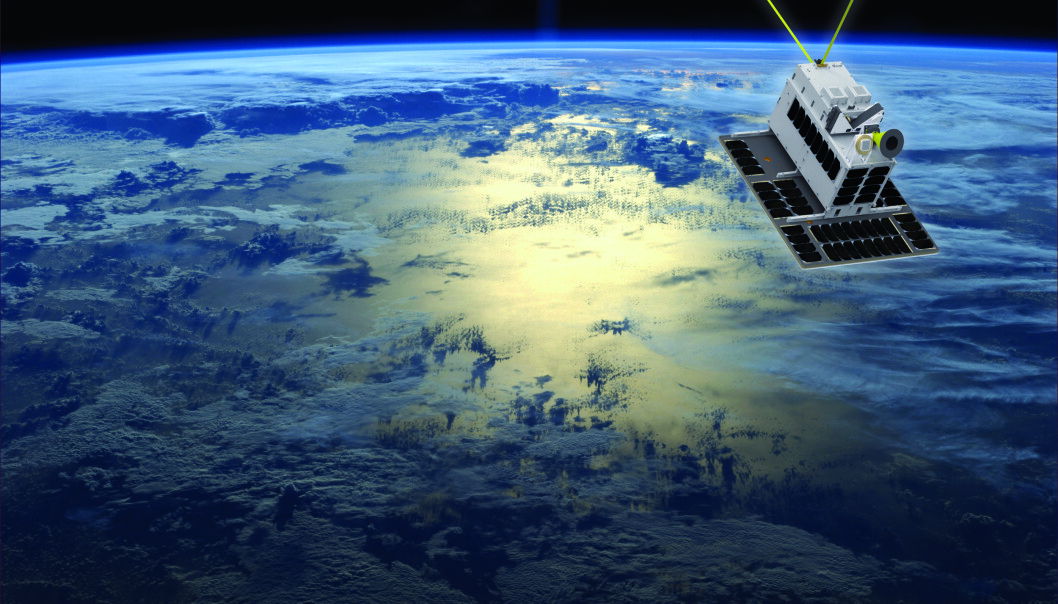 Denne satellitten skal fange opp signaler fra navigasjonsradarer for å gi norske myndigheter enda bedre oversikt over skipstrafikk i norske farvann. (Foto: FFI, UTIAS/SFL, ESA/NASA) Denne satellitten skal fange opp signaler fra navigasjonsradarer for å gi norske myndigheter enda bedre oversikt over skipstrafikk i norske farvann. (Foto: FFI, UTIAS/SFL, ESA/NASA)