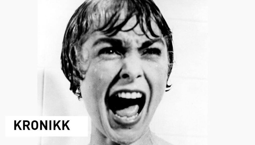 Vantro og avsky er hva vi blir møtt med når vi drøfter visse forskningsdata om ulv. Her ser du Janet Leighs reaksjon i Hitchcock- klassikeren Psycho, da hun oppdager psykopaten Norman Bates på vei inn til henne i dusjen. (Foto: Mary Evans Picture / NTB Scanpix) Vantro og avsky er hva vi blir møtt med når vi drøfter visse forskningsdata om ulv. Her ser du Janet Leighs reaksjon i Hitchcock- klassikeren Psycho, da hun oppdager psykopaten Norman Bates på vei inn til henne i dusjen. (Foto: Mary Evans Picture / NTB Scanpix)