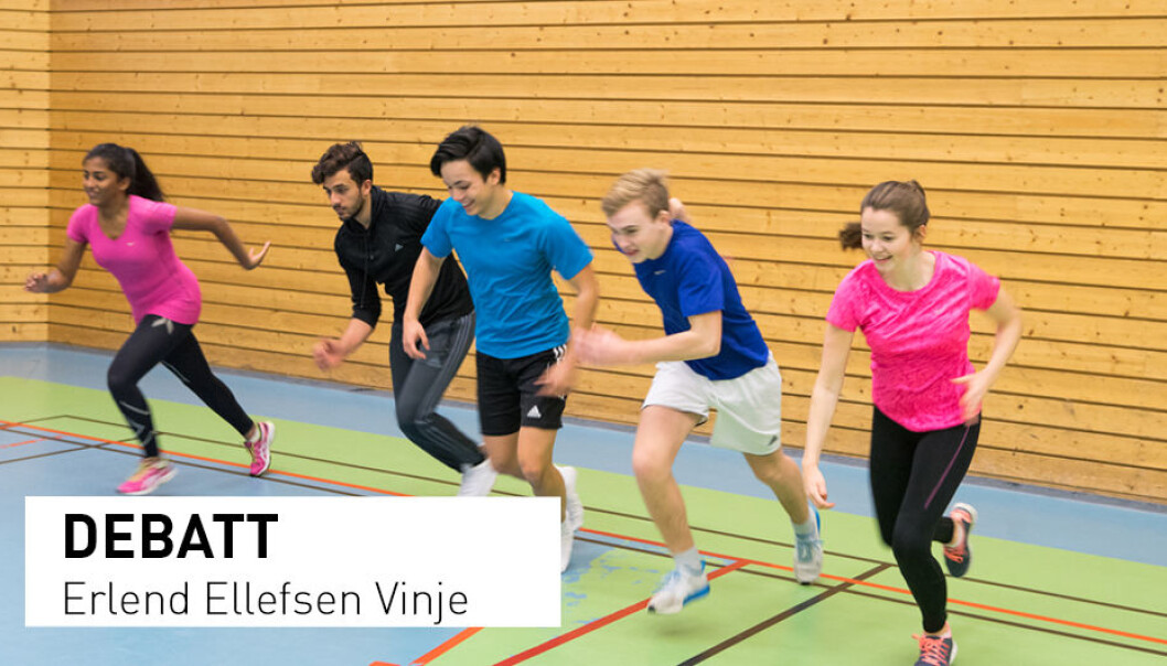 - Det å inspirere til livsvarig bevegelsesglede hos elevene er helt sentralt i formålet med kroppsøvingsfaget, skriver Erlend Ellefsen Vinje. (Foto: Thomas Brun / NTB Scanpix) - Det å inspirere til livsvarig bevegelsesglede hos elevene er helt sentralt i formålet med kroppsøvingsfaget, skriver Erlend Ellefsen Vinje. (Foto: Thomas Brun / NTB Scanpix)