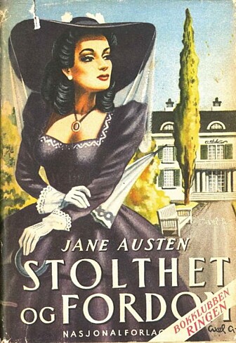 Coveret på oversettelsen fra 1947 viser tydelig hvordan forlag og oversettere også var inspirert av populære Hollywood-filmer. Dette ligner på den første Austen-filmen fra 1940, men ligner lite på Austens egen tid og sted. (Foto: Marie N. Sørbø) Coveret på oversettelsen fra 1947 viser tydelig hvordan forlag og oversettere også var inspirert av populære Hollywood-filmer. Dette ligner på den første Austen-filmen fra 1940, men ligner lite på Austens egen tid og sted. (Foto: Marie N. Sørbø)