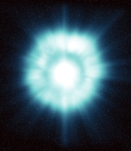 Gammaglimt er noen av de sterkeste eksplosjonene i universet. (Illustrasjon: ESA/ECF) Gammaglimt er noen av de sterkeste eksplosjonene i universet. (Illustrasjon: ESA/ECF)