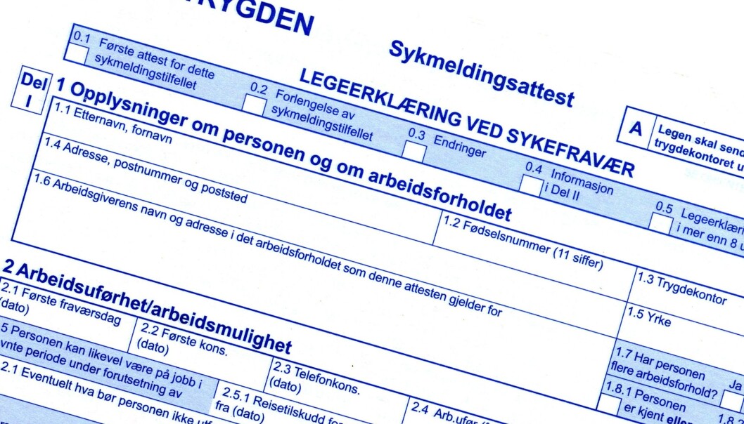 Helt nye tall gjør det mulig å sammenligne sykefraværet i Norge med sykefraværet i andre land. (Foto: Ola A. Thorset, NTB scanpix) Helt nye tall gjør det mulig å sammenligne sykefraværet i Norge med sykefraværet i andre land. (Foto: Ola A. Thorset, NTB scanpix)