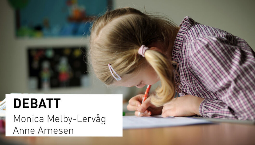 - Hver eneste elev i Norge kartlegges mange ganger i løpet av sitt skoleløp med testene i vår undersøkelse. Beslutninger som kan få stor betydning for et barns utdanning og fremtid blir tatt på bakgrunn av resultatene fra testene, skriver forskerne. (Foto: Frank May / NTB Scanpix) - Hver eneste elev i Norge kartlegges mange ganger i løpet av sitt skoleløp med testene i vår undersøkelse. Beslutninger som kan få stor betydning for et barns utdanning og fremtid blir tatt på bakgrunn av resultatene fra testene, skriver forskerne. (Foto: Frank May / NTB Scanpix)