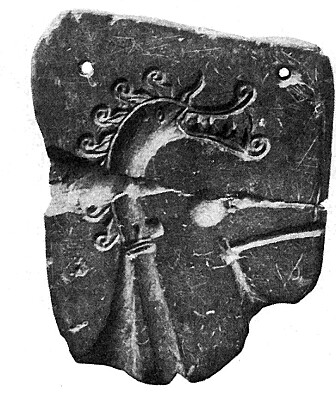 Støpeformen som ble funnet i 1887. (Bilde: Kalmring et al/Antiquity/Arbman 1939: 123) Støpeformen som ble funnet i 1887. (Bilde: Kalmring et al/Antiquity/Arbman 1939: 123)