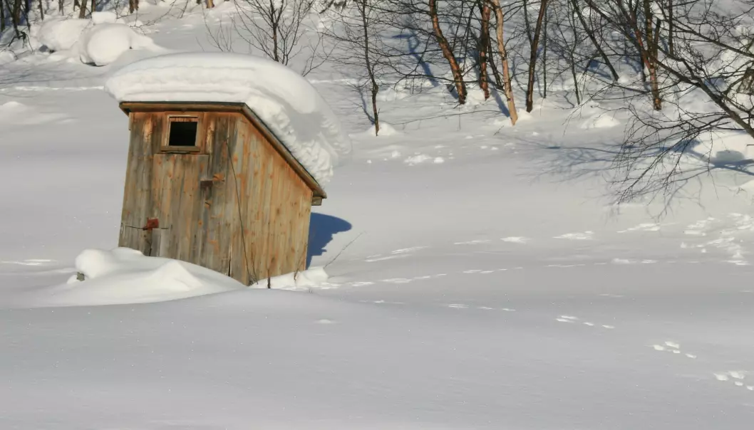 Norske hytter blir stadig mer komfortable, viser ny rapport. På Sjusjøen har bare ti prosent av hyttene utedo.  (Foto: Are G. Nilsen / CC BY-SA 3.0)