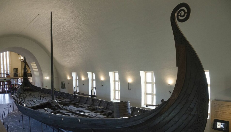 Osebergskipet i Vikingskipmuseet i Oslo. (Foto: Peulle/CC BY-SA 4.0)