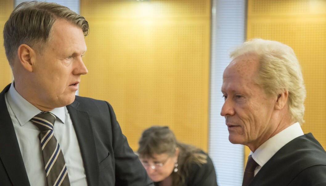 Hjernekirurg Per Kristian Eide og hans advokat Per Danielsen i Oslo tingrett i forbindelse med rettssaken mot TV 2 i fjor. (Foto: Heiko Junge, NTB scanpix) Hjernekirurg Per Kristian Eide og hans advokat Per Danielsen i Oslo tingrett i forbindelse med rettssaken mot TV 2 i fjor. (Foto: Heiko Junge, NTB scanpix)