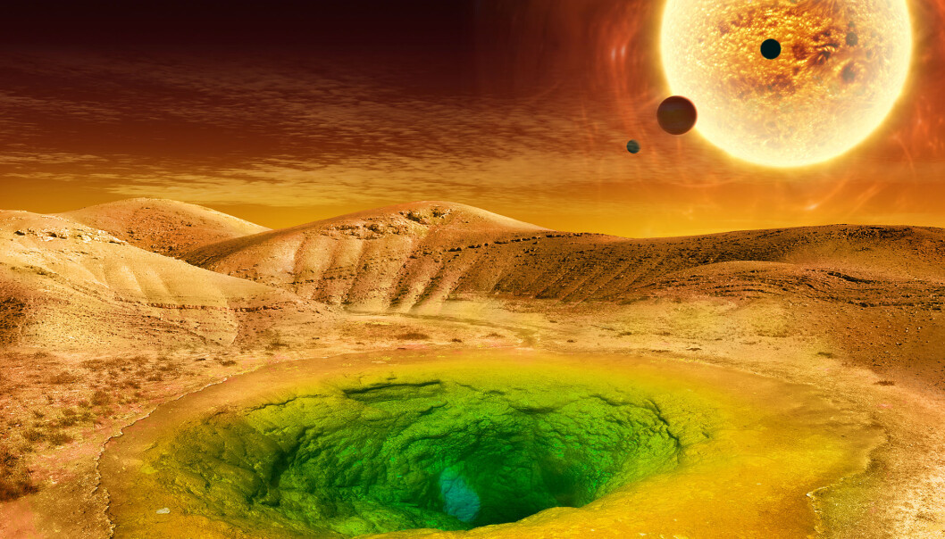 Hvem vet hvordan livet på en annen planet kan se ut. Kanskje sånn? (Illustrasjon: NASA) Hvem vet hvordan livet på en annen planet kan se ut. Kanskje sånn? (Illustrasjon: NASA)