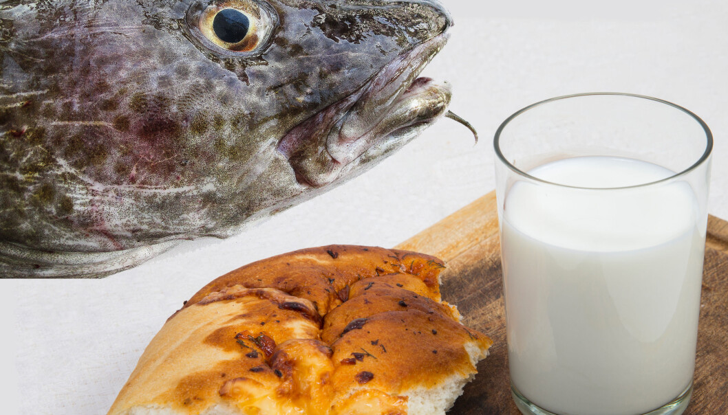Torsk og melk er viktige kilder til jod. Et foreslått tiltak er at saltet i brød skal bli tilsatt jod. (Foto: Colourbox) Torsk og melk er viktige kilder til jod. Et foreslått tiltak er at saltet i brød skal bli tilsatt jod. (Foto: Colourbox)