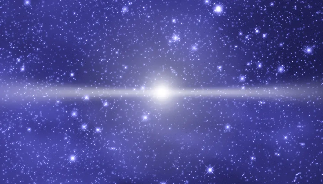 Når to nøytronstjerner kolliderer, blir tettheten av nøytroner enorm. I dette miljøet dannes tunge grunnstoffer ved at en atomkjerne fanger inn nøytroner som igjen omdannes til protoner. (Illustrasjonsfoto: Shutterstock / NTB Scanpix) Når to nøytronstjerner kolliderer, blir tettheten av nøytroner enorm. I dette miljøet dannes tunge grunnstoffer ved at en atomkjerne fanger inn nøytroner som igjen omdannes til protoner. (Illustrasjonsfoto: Shutterstock / NTB Scanpix)