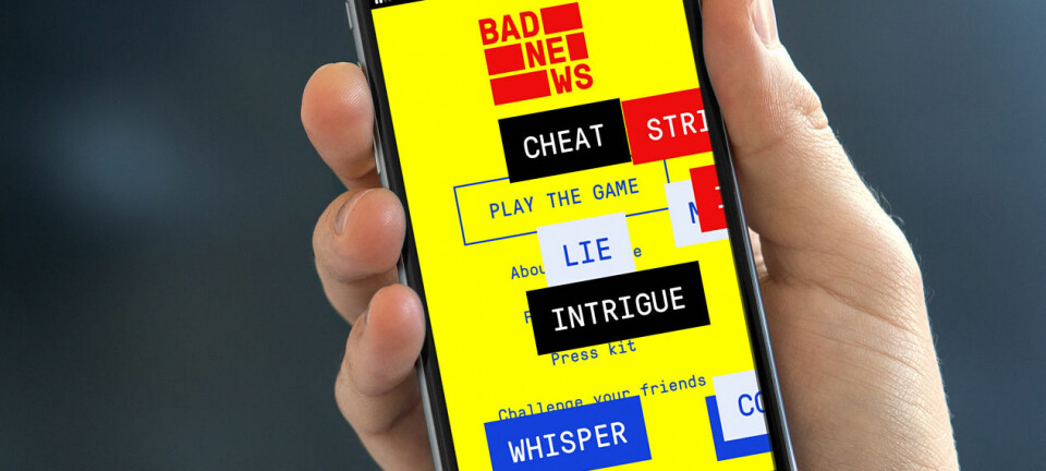 I dataspillet Bad News kan du lære knepene for å spre falske nyheter – og på den måten lære å gjenkjenne dem på nettet. (Foto: DROG/www.fakenewsgame.org)