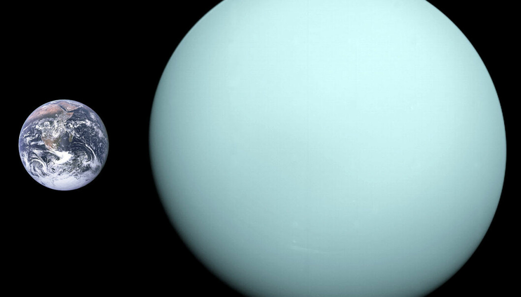   Comparison of the Earth with Uranus. The land is left there was a doubt. (Image: NASA) 