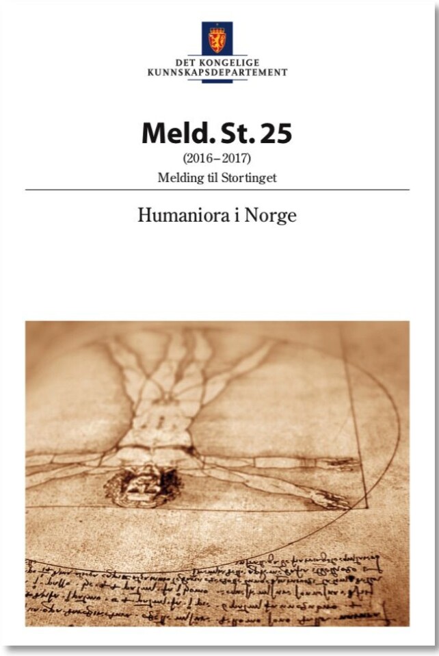 I stortingsmeldingen om humaniora som kom i fjor, retter regjeringen fingeren mot humaniora-forskningen ved universitetene og kritiserer den for å være for lite opptatt av dagens store samfunnsutfordringer som migrasjon, klima og teknologiskifter.