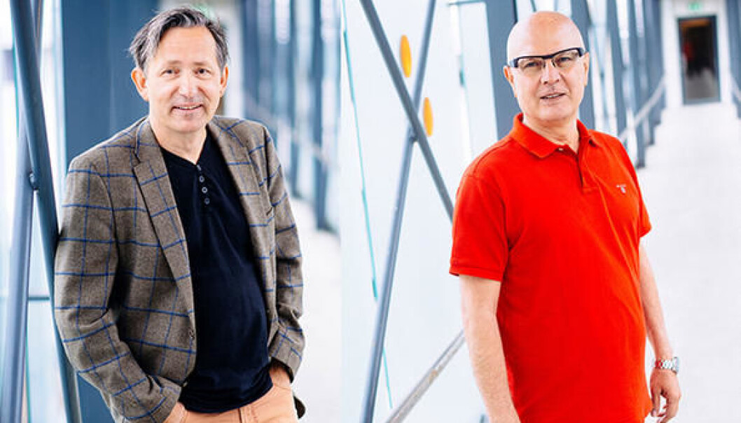 Professor og statsvitar Oluf Langhelle (t.v.) og professor og teknolog Mohsen Assadi (t.h.) jobbar mot det same målet: Nullutsleppsamfunnet. (Foto: UiS) Professor og statsvitar Oluf Langhelle (t.v.) og professor og teknolog Mohsen Assadi (t.h.) jobbar mot det same målet: Nullutsleppsamfunnet. (Foto: UiS)