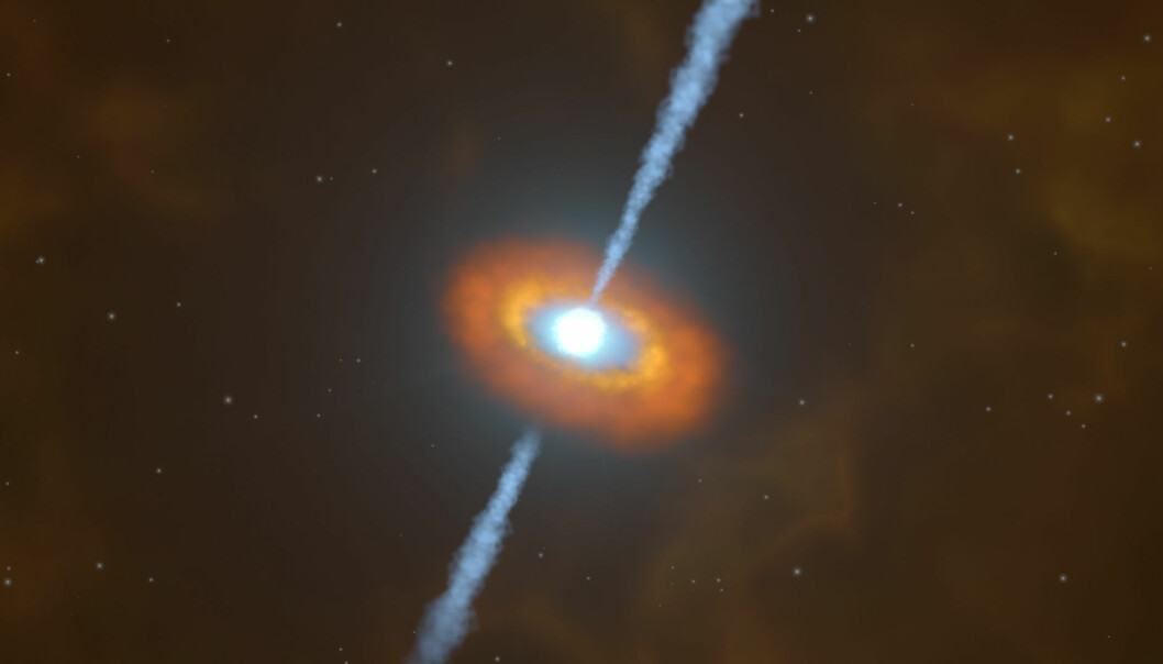   What does NASA think is a blur? It is a solid black hole that emits streams of water with charged particles at each end. When one of these currents points us directly to us, we call it a blower. (Image: NASA) 