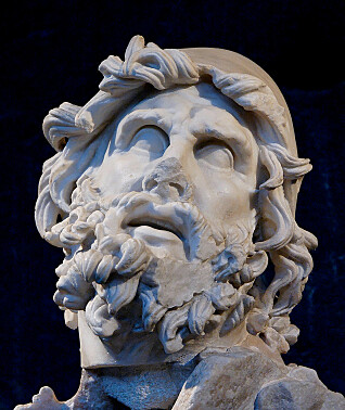 Odyssevs hode i marmor. Statuen er fra 100-tallet før vår tidsregning og sto i villaen til den romerske keiseren Tiberius. (Foto: Jastrow/Wikimedia Commons)