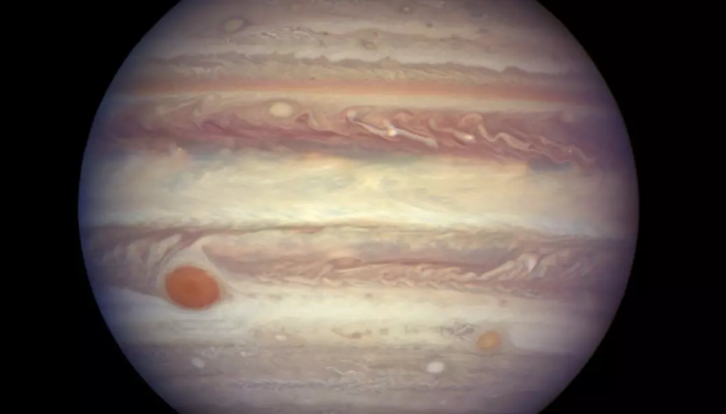 Gassplaneten Jupiter er den femte planeten fra solen. (Foto: AP / NTB scanpix)