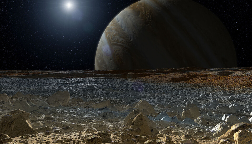 Slik kan Europas overflate se ut når du kommer tett på, ifølge NASA. (Bilde: NASA/JPL-Caltech) Slik kan Europas overflate se ut når du kommer tett på, ifølge NASA. (Bilde: NASA/JPL-Caltech)