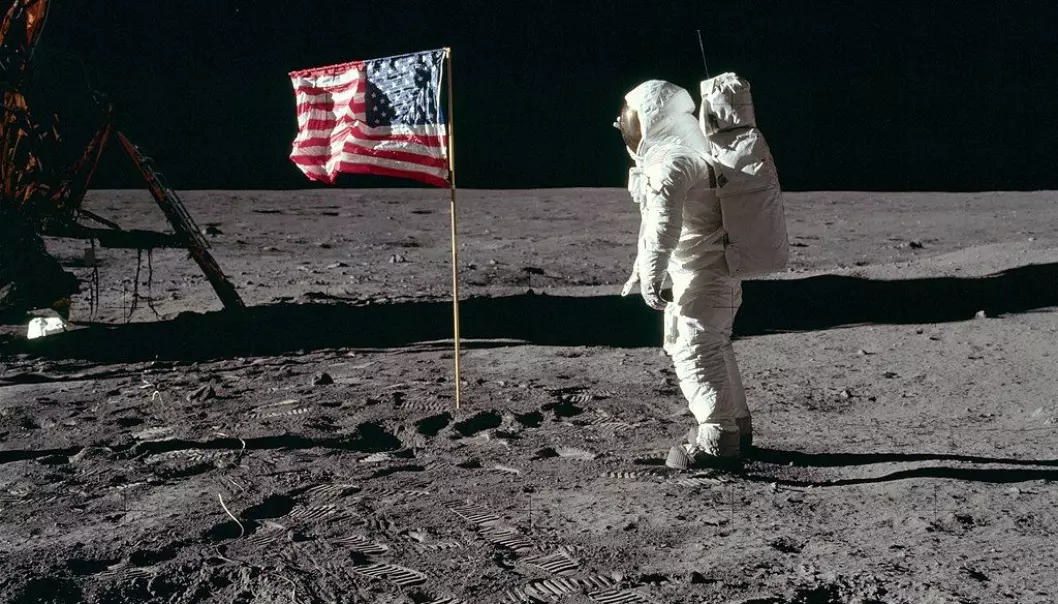Er de amerikanske astronautene det eneste livet som har vært på månen? Dette er Buzz Aldrin på månens overflate i 1969. (Bilde: NASA)