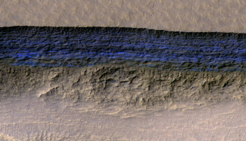 Fant vegger av is på Mars