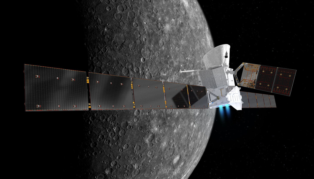 Romsonden skal blant annet undersøke Merkurs overflate, indre og magnetfelt. (Illustrasjon: ESA / ATG medialab) Romsonden skal blant annet undersøke Merkurs overflate, indre og magnetfelt. (Illustrasjon: ESA / ATG medialab)