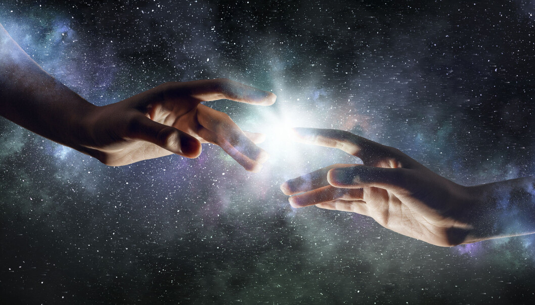 Flertallet av dagens biologistudenter tror ikke lenger at Gud hadde en finger med i spillet da mennesket ble til. (Illustrasjon: Sergey Nivens / Shutterstock / NTB scanpix) Flertallet av dagens biologistudenter tror ikke lenger at Gud hadde en finger med i spillet da mennesket ble til. (Illustrasjon: Sergey Nivens / Shutterstock / NTB scanpix)