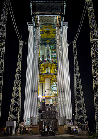 Aeolus ble skutt opp med en Vega-rakett i Kourou, Fransk Guyana. (Foto: ESA / CNES / Arianespace) Aeolus ble skutt opp med en Vega-rakett i Kourou, Fransk Guyana. (Foto: ESA / CNES / Arianespace)