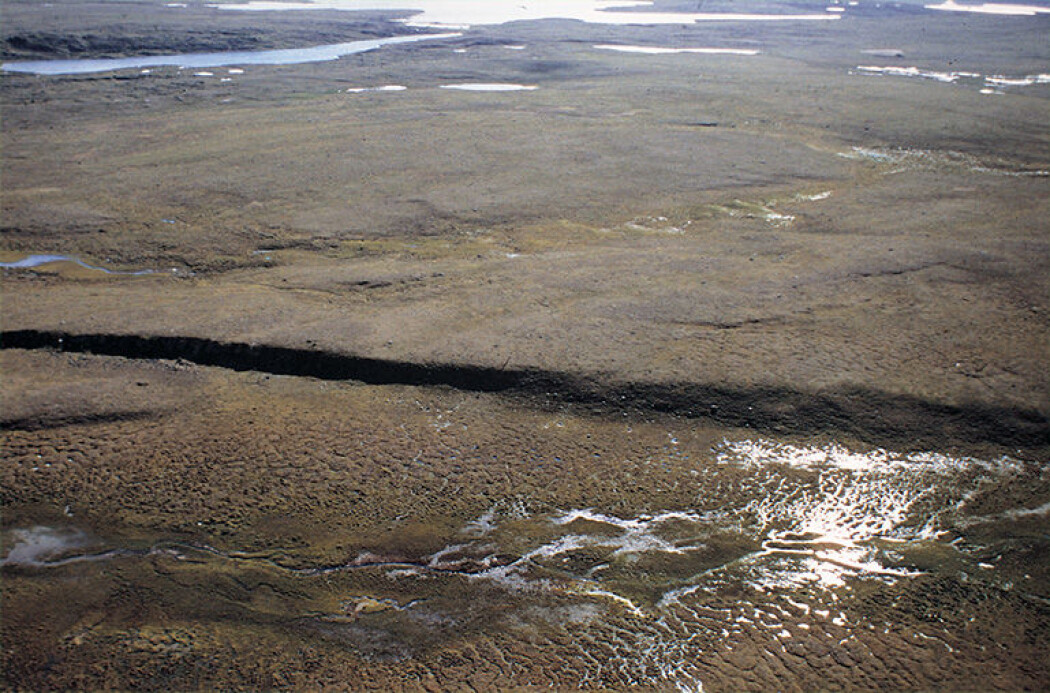 Stuoragurra-forkastningen i Masi er åtte mil lang og opptrer som en opptil sju meter høy, markert skrent i det flate landskapet på Finnmarksvidda. (Foto: Odleiv Olesen). Stuoragurra-forkastningen i Masi er åtte mil lang og opptrer som en opptil sju meter høy, markert skrent i det flate landskapet på Finnmarksvidda. (Foto: Odleiv Olesen).