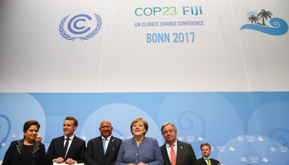 Nylig samlet verdens ledere seg i Bonn i Tyskland for å snakke om hvordan de kan nå målene i Parisavtalen.  (Foto: Wolfgang Rattay / Reuters / NTB Scanpix)