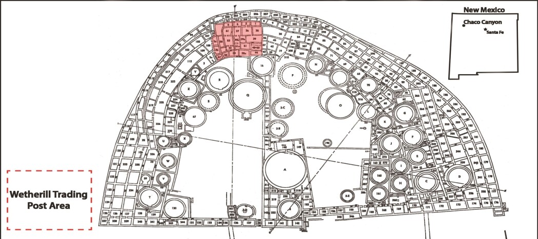 Planløsningen på Pueblo bonito. (Bilde: Crown et al./Antiquity 2018) Planløsningen på Pueblo bonito. (Bilde: Crown et al./Antiquity 2018)