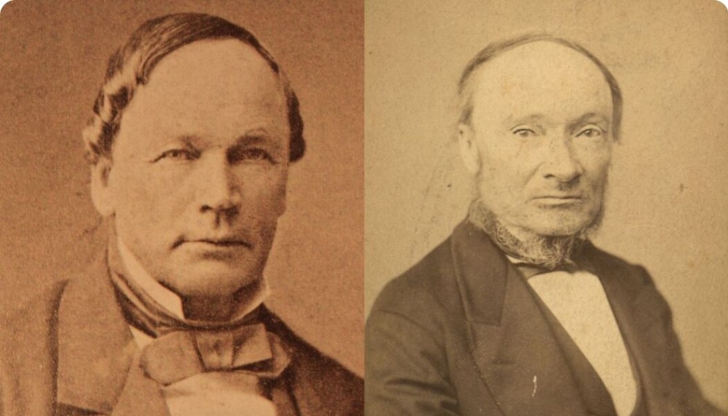 Knud Knudsen (t.v.) var lærer og tok initiativ til å fornorske det danske skriftspråket, et språk han så hvordan elevene slet mye med. Han kalles ofte bokmålets far. Ivar Aasen (t.h.) sitt bidrag var å lage et helt nytt skriftspråk bygd på dialekter og med rot i gammalnorsken nordmenn snakket i første del av middelalderen. (Begge bilder fra Creative Commons) Knud Knudsen (t.v.) var lærer og tok initiativ til å fornorske det danske skriftspråket, et språk han så hvordan elevene slet mye med. Han kalles ofte bokmålets far. Ivar Aasen (t.h.) sitt bidrag var å lage et helt nytt skriftspråk bygd på dialekter og med rot i gammalnorsken nordmenn snakket i første del av middelalderen. (Begge bilder fra Creative Commons)