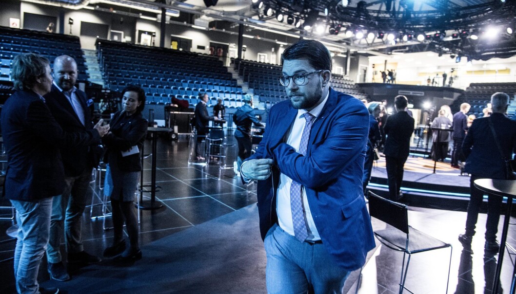 Jimmie Åkesson har stor suksess som partileder for Sverigedemokraterna. Men nøyaktig hvor bra valget blir for partiet, er på forhånd vanskelig å si. (Foto: Orre Pontus / Aftonbladet / IBL Bildbyrå) Jimmie Åkesson har stor suksess som partileder for Sverigedemokraterna. Men nøyaktig hvor bra valget blir for partiet, er på forhånd vanskelig å si. (Foto: Orre Pontus / Aftonbladet / IBL Bildbyrå)