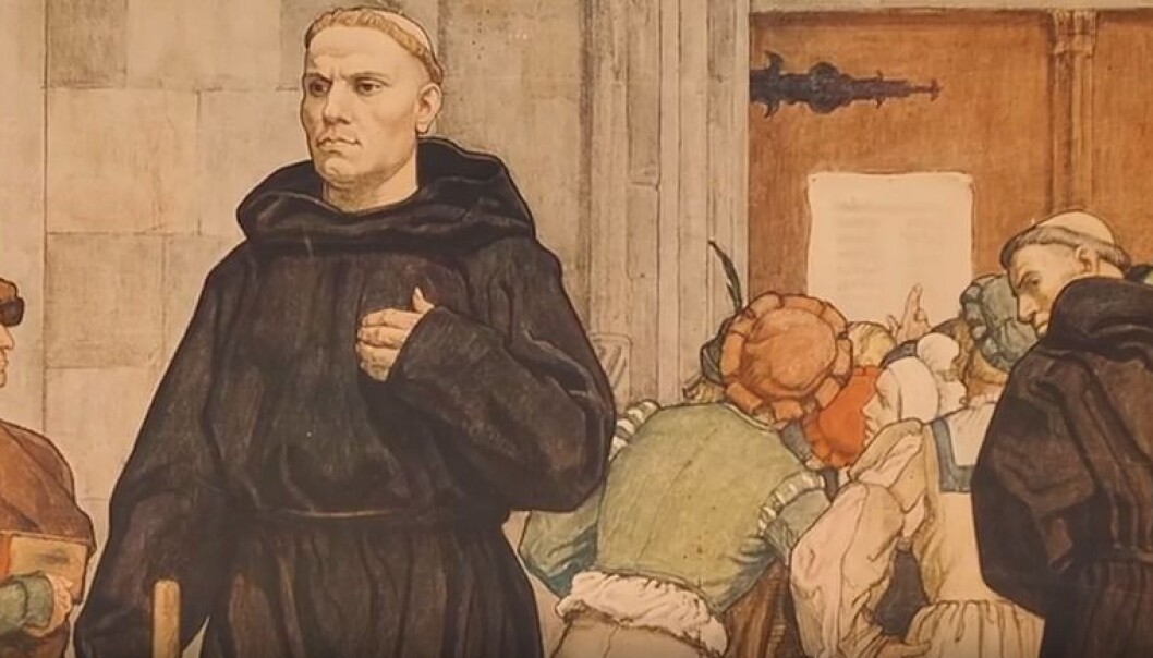 Den katolske kirken ble utfordret av Luthers teser, ikke bare teologisk, men også økonomisk, for avlatshandelen falt etter hvert drastisk. Kirken innledet derfor en kjettersak mot Luther, og det endte med at han i 1521 ble bannlyst av kirken. Den katolske kirken ble utfordret av Luthers teser, ikke bare teologisk, men også økonomisk, for avlatshandelen falt etter hvert drastisk. Kirken innledet derfor en kjettersak mot Luther, og det endte med at han i 1521 ble bannlyst av kirken.